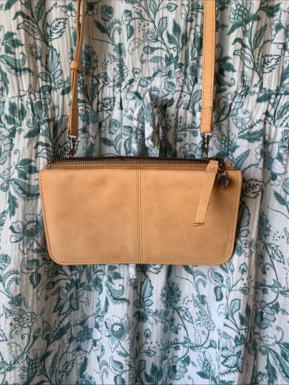 Lucky Brand Suede Crossbody Bag in Light Tan - Women's Shoulder Bag